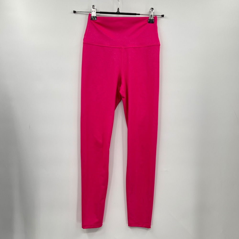 Carbon 38 High Rise‎ Leggings Hot Pink Shiny Athletic Workout Pants XS